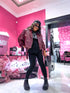 BORDEAUX "LOYALITY" leather imitation jacket 10366